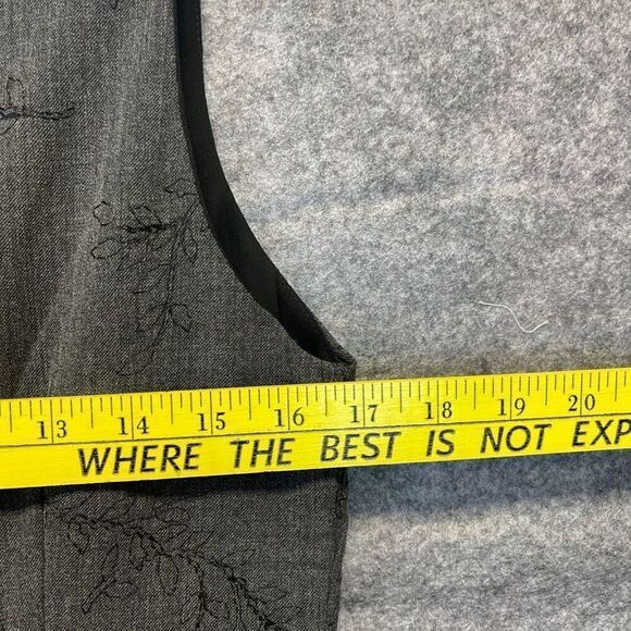 Harold's Dress Women's Size 8 Gray Wool Sleeveless Floral Pencil Embroidered EUC - Picture 6 of 16